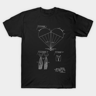 multiple parachute arrangements Vintage Patent Hand Drawing T-Shirt